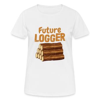 Future Logger Logging Lumberjack - Women's Breathable T-Shirt - white - Front - AI Model Female 172 dark (172cm)