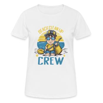 Badestrand & Meer plastikfrei gegen Verschmutzung - Frauen T-Shirt atmungsaktiv - Weiß - Vorne - AI Model Female 172 dark (172cm)
