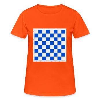 Portable Chess Board - Play Chess Instantly 2 - Women's Breathable T-Shirt - neon orange - Front - AI Model Female 172 dark (172cm)