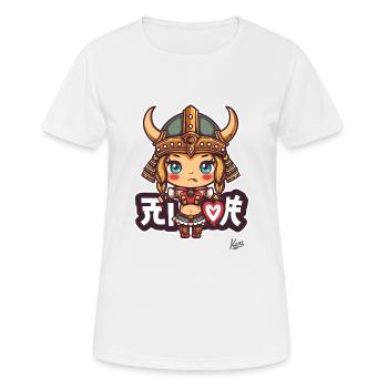 cute chibi barbarian viking girl - Women's Breathable T-Shirt - white - Front - AI Model Female 172 dark (172cm)