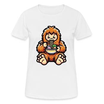 Kawaii Bigfoot Ramen Noodles Bowl - Frauen T-Shirt atmungsaktiv - Weiß - Vorne - AI Model Female 172 dark (172cm)