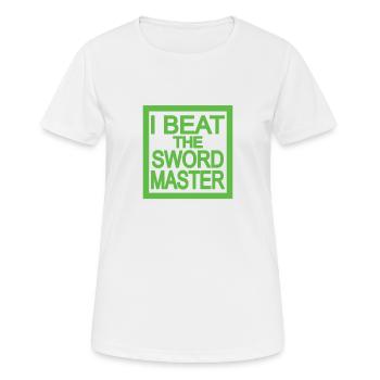 I beat the sword master - Frauen T-Shirt atmungsaktiv - Weiß - Vorne - AI Model Female 172 dark (172cm)