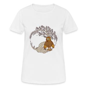 hibou hibou hibou conte de fées enfant enfants personnage de conte de fées - T-shirt respirant Femme - blanc - Devant - AI Model Female 172 dark (172cm)