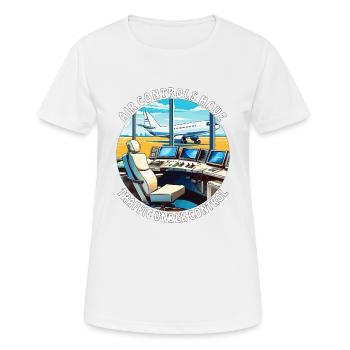AIR CONTROLS HAVE TRAFFIC UNDER CONTROL - Women's Breathable T-Shirt - white - Front - AI Model Female 172 dark (172cm)