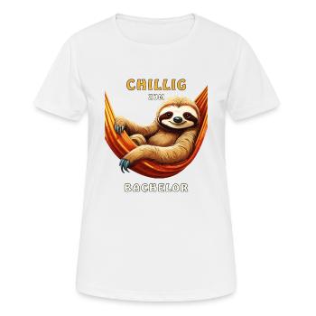PARESSEUX CHILLIG À CÉLIBATAIRE - T-shirt respirant Femme - blanc - Devant - AI Model Female 172 dark (172cm)
