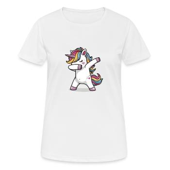 Unicorn dubbing, Dubbing Einhorn - Women's Breathable T-Shirt - white - Front - AI Model Female 172 dark (172cm)