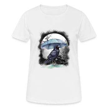 mystique corbeau corbeau corbeau - T-shirt respirant Femme - blanc - Devant - AI Model Female 172 dark (172cm)