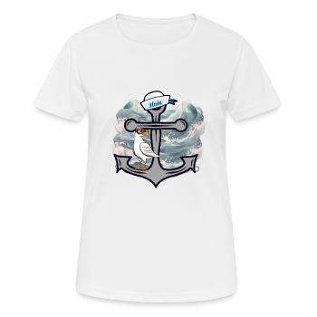 Maritime Seagull Seagulls Marins Marins Marins - T-shirt respirant Femme - blanc - Devant - AI Model Female 172 dark (172cm)