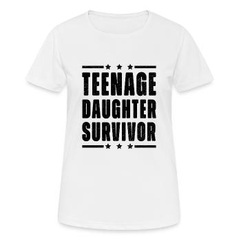 Adolescente Fille Survivante - T-shirt respirant Femme - blanc - Devant - AI Model Female 172 dark (172cm)