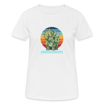 Idée cadeau anneloceratops pour Anne - T-shirt respirant Femme - blanc - Devant - AI Model Female 172 dark (172cm)