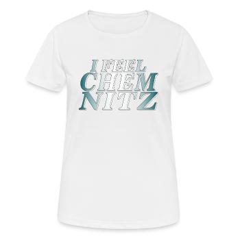 JE ME SENS CHEMNITZ - T-shirt respirant Femme - blanc - Devant - AI Model Female 172 dark (172cm)