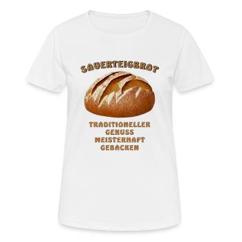 BROT TRADITIONELLER GENUSS MEISTER - Frauen T-Shirt atmungsaktiv - Weiß - Vorne - AI Model Female 172 dark (172cm)