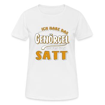 J’EN AI MARRE DES HARCÈLEMENTS - T-shirt respirant Femme - blanc - Devant - AI Model Female 172 dark (172cm)