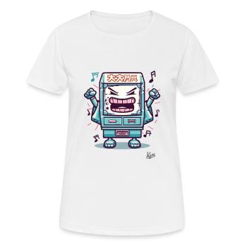 lustige Arcade Video Spiele Box ist stinksauer - Frauen T-Shirt atmungsaktiv - Weiß - Vorne - AI Model Female 172 dark (172cm)