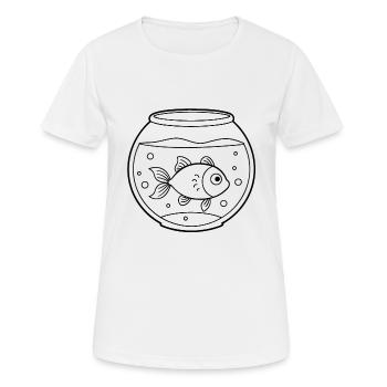 UN AQUARIUM - T-shirt respirant Femme - blanc - Devant - AI Model Female 172 dark (172cm)