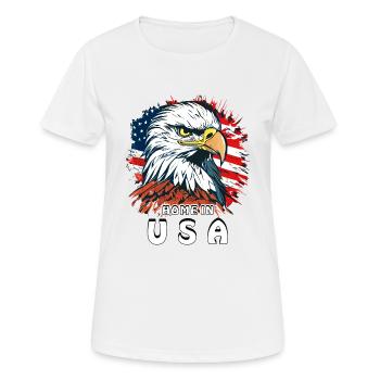 HABITAT DU PYGARGUE À QUEUE BLANCHE AUX ÉTATS-UNIS - T-shirt respirant Femme - blanc - Devant - AI Model Female 172 dark (172cm)