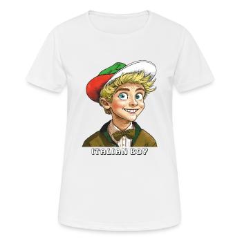BOY ITALY ITALIAN BOY - Women's Breathable T-Shirt - white - Front - AI Model Female 172 dark (172cm)