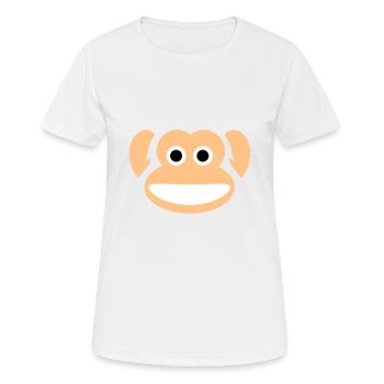 Cute Monkey Whole Face Ape Animal Primate Lover - Women's Breathable T-Shirt - white - Front - AI Model Female 172 dark (172cm)