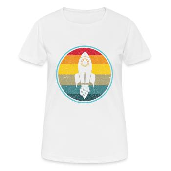 Rocket Science Physics Retro Vintage - Frauen T-Shirt atmungsaktiv - Weiß - Vorne - AI Model Female 172 dark (172cm)