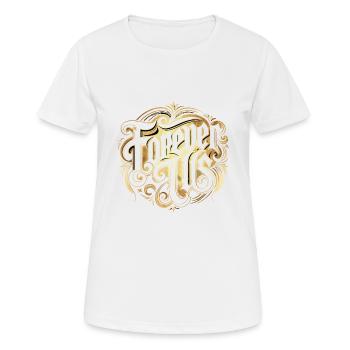 POUR TOUJOURS NOUS - T-shirt respirant Femme - blanc - Devant - AI Model Female 172 dark (172cm)