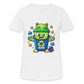 POUBELLES - T-shirt respirant Femme - blanc - Devant - AI Model Female 172 dark (172cm)