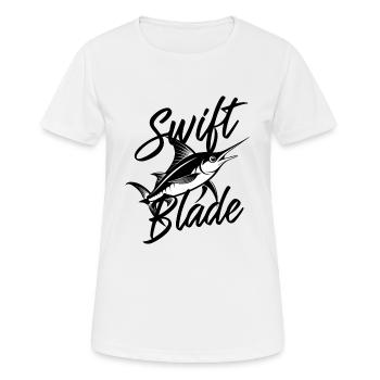 ESPADON, LAME RAPIDE - T-shirt respirant Femme - blanc - Devant - AI Model Female 172 dark (172cm)