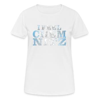 JE ME SENS CHEMNITZ - T-shirt respirant Femme - blanc - Devant - AI Model Female 172 dark (172cm)