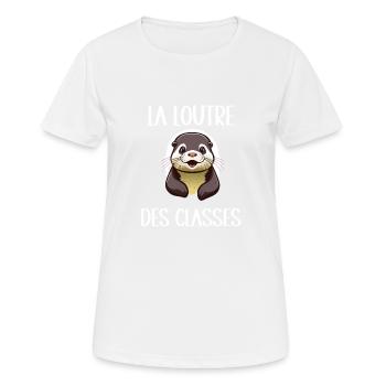 loutre des classes - T-shirt respirant Femme - blanc - Devant - AI Model Female 172 dark (172cm)