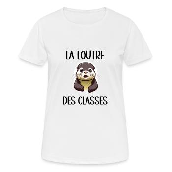 loutre des classes - T-shirt respirant Femme - blanc - Devant - AI Model Female 172 dark (172cm)