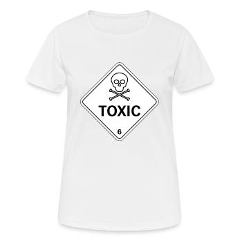 Giftige Vorsicht! Schädel - Frauen T-Shirt atmungsaktiv - Weiß - Vorne - AI Model Female 172 dark (172cm)