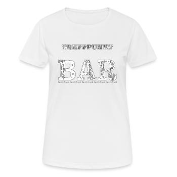 BAR DU POINT DE RENCONTRE - T-shirt respirant Femme - blanc - Devant - AI Model Female 172 dark (172cm)