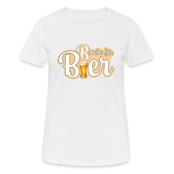 B is for beer - Women's Breathable T-Shirt - white - Front - AI Model Female 172 dark (172cm)