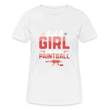 Juste une fille qui aime le paintball Paintballer Tactic - T-shirt respirant Femme - blanc - Devant - AI Model Female 172 dark (172cm)