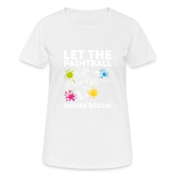 Que les jeux de paintball commencent ! Joueur tactique Pai - T-shirt respirant Femme - blanc - Devant - AI Model Female 172 dark (172cm)