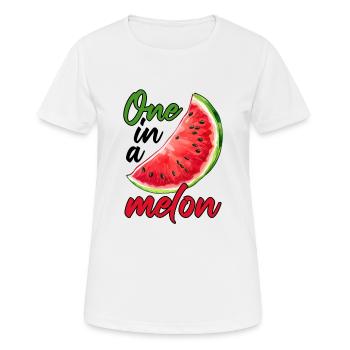 One In A Melon Funny Melon Summer - Women's Breathable T-Shirt - white - Front - AI Model Female 172 dark (172cm)
