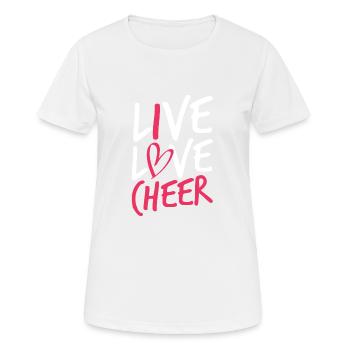 Leben Liebe Jubel - Frauen T-Shirt atmungsaktiv - Weiß - Vorne - AI Model Female 172 dark (172cm)