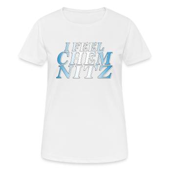 JE ME SENS CHEMNITZ - T-shirt respirant Femme - blanc - Devant - AI Model Female 172 dark (172cm)