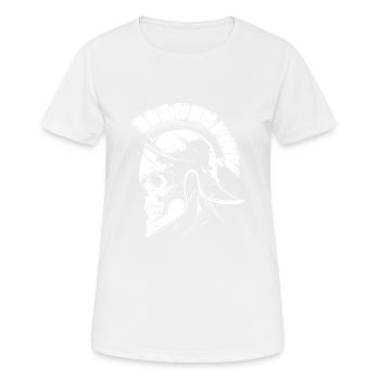 Crâne Spartiate Sparte - T-shirt respirant Femme - blanc - Devant - AI Model Female 172 dark (172cm)