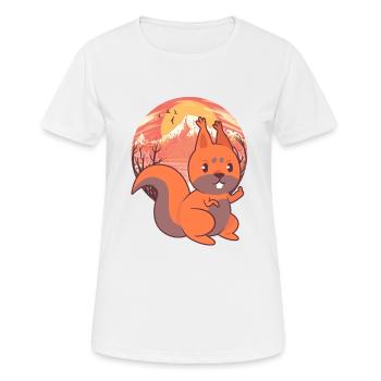 Enfant écureuil enfants - T-shirt respirant Femme - blanc - Devant - AI Model Female 172 dark (172cm)