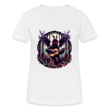 Mothman avec guitare classique - T-shirt respirant Femme - blanc - Devant - AI Model Female 172 dark (172cm)