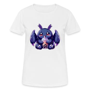 Thé à bulles Mothman - T-shirt respirant Femme - blanc - Devant - AI Model Female 172 dark (172cm)