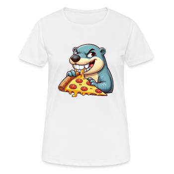 mignonne hyène se balançant terrain de jeu dessin animé - T-shirt respirant Femme - blanc - Devant - AI Model Female 172 dark (172cm)