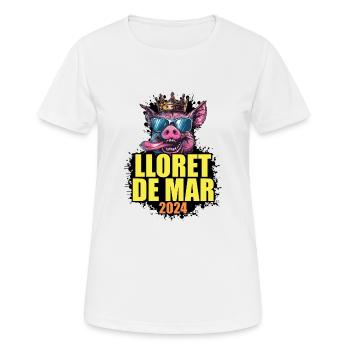 Lloret De Mar 2024 Schwein - Frauen T-Shirt atmungsaktiv - Weiß - Vorne - AI Model Female 172 dark (172cm)