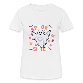 Funny Halloween Sister Spooky Sister - Women's Breathable T-Shirt - white - Front - AI Model Female 172 dark (172cm)