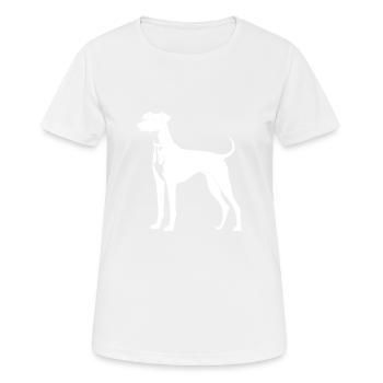 Silhouette de chien whippet - T-shirt respirant Femme - blanc - Devant - AI Model Female 172 dark (172cm)