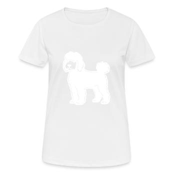 Poodle Dog Silhouette - Women's Breathable T-Shirt - white - Front - AI Model Female 172 dark (172cm)