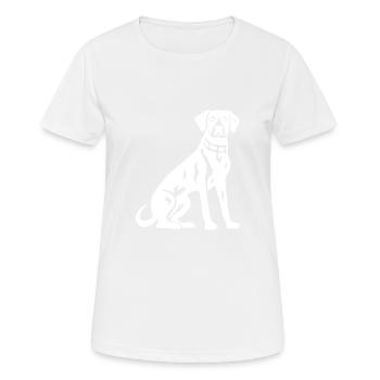 Dalmatian Dog Silhouette - Women's Breathable T-Shirt - white - Front - AI Model Female 172 dark (172cm)