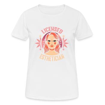 Lasers pour la peau - Taches pigmentaires Grains de beauté Soins de la peau - T-shirt respirant Femme - blanc - Devant - AI Model Female 172 dark (172cm)
