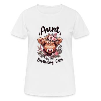 Aunt Of The Birthday Girl - Women's Breathable T-Shirt - white - Front - AI Model Female 172 dark (172cm)