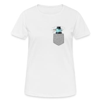 Mücke wird von elektronischem Insektenvernichter angezogen - Frauen T-Shirt atmungsaktiv - Weiß - Vorne - AI Model Female 172 dark (172cm)